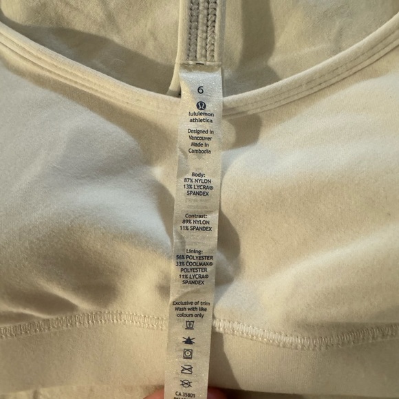 Lululemon Flow Y Bra IV in white - Picture 5 of 6